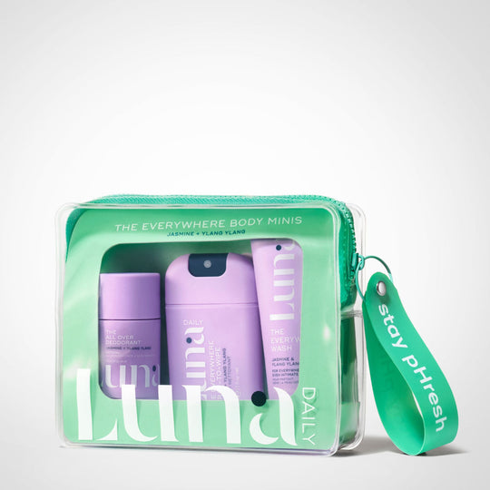 The Jasmine + Ylang Ylang Everywhere Body Minis Kit (50ml Wash, 30g Deodorant, 30ml Spray-To-Wipe) banner