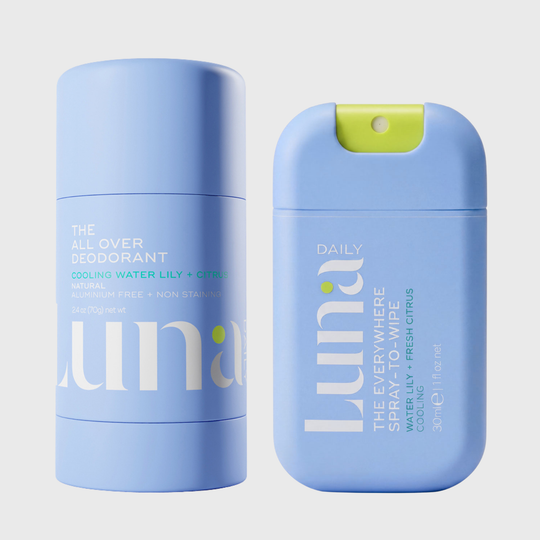 Cooling Water Lily + Citrus Body Odor Besties Bundle (70g Deodorant + 30ml Spray-To-Wipe) banner