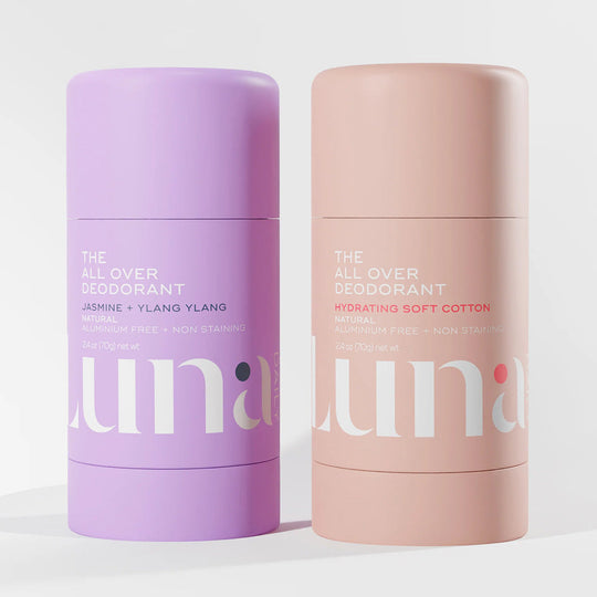 The Jasmine + Fresh Cotton All Over Deodorant™ Duo ( 1 x 70g Hydrating Fresh Cotton Deodorant, 1 x 70g Jasmine + Ylang Ylang Deodorant) banner